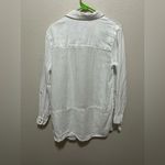 Tahari White 100% Linen Button Down Blouse β Size Large Photo 1