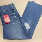Signature Levi Strauss Denim Blue Jeans Heritage High Rise Straight Distressed Size 18 Photo 0
