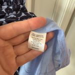 Sail To Sable  Autumn Leaf Print Puff Sleeve Shirt Dress - Hydrangea/Navy Size L Photo 3