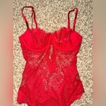 Victoria's Secret VS Red Lace Teddy Lingerie Photo 2