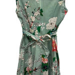 Acevog sleeveless floral fit & flare dress with tie belt full skirt size small Photo 3