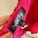 Crystal Sky Hot Pink Sequin Open Back Mini Dress Large Photo 5