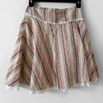Free People  circle skirt cotton Striped A line cottage core boho S/M 28” waist Photo 1