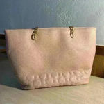 Anne Klein “AmeliaQ” Pink Pebbled & Quilted Faux Leather Tote Photo 1