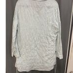 Listicle Top Shirt Women's Large Blue Striped Button Up Long Sleeve Collared B82 Photo 3