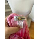 Vintage 90s Y2K Party Express Hot Pink Rose Floral Lettuce Hem Slip Dress Photo 5