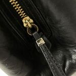Coach Madison Gathered Twisted Leather Satchel Black Gold Zip Double Handles Photo 5