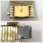 Sterling Silver /gold overlay wide diamond cut bracelet Photo 14