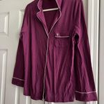 Victoria's Secret VS Eggplant Purple Pajama Shirt Photo 1