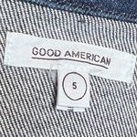 Good American  DarkWash 70’s Icon Belted Crop Denim Jacket, Sz 5,  XXL. NWT Photo 5