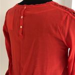 Red Peplum Lace Blouse NWT Size M Photo 5