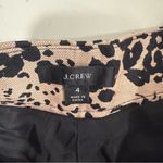 J.Crew  Women's High Waist Leopard Print Trouser Shorts Size 4 EUC Photo 7