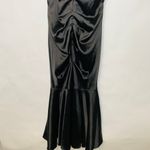 Y2k Black Mermaid Ruched Prom Homecoming Formal Dress Gown One Strap Sz Large Photo 13