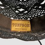 Tonpsom Woven Straw Cowboy Hat One Size Brown Western Leather Band Photo 9