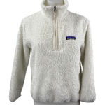 Patagonia Los Gatos Women's White Fleece 1/4 Zip Long Sleeve Sweater Top Sz XXS Photo 0