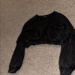 Akira  Black Long Sleeve Crop Top Photo 1