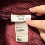 Anthropologie PAIGE Hoxton Ankle Burgundy Red Corduroy Pants size 29 Photo 10