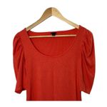 Ann Taylor Scoop Neck Coral Ribbed Short Sleeve Top Women's Size Small Photo 1
