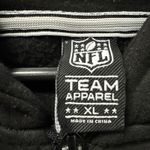 NFL Men's Full Zip Soft Fleece Hoodie Letterman‎ Varsity Jacket Size XL Black Photo 5