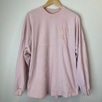 Disney  Parks Disneyland Spirit Jersey Pink Glitter Long Sleeve Top Shirt Photo 0