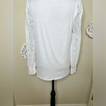 Entro NTM: Solid White Floral Eyelet Long Sleeve Top in Size Small Photo 12