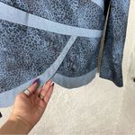 VTG Cheetah Denim Cut Out Blouse Blue Size 14 Photo 9