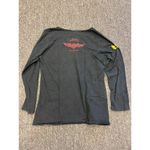 Harley Davidson Womens Black Heart Wings Cotton V Neck Long Sleeve T Shirt Sz 1X Photo 3