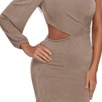 One Shoulder Cocktail Dress Gold Size XS Photo 0