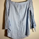 Free People ‎ Show Some Shoulder Top Blue Photo 5