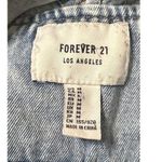 Forever 21  Los Angelas Light Blue Denim Overall Jumper Distressing Adj Straps Sz Photo 4