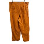 Urban Outfitters Orange Cotton Pants Womens 34 Crop Relaxed Fit Mid Rise Casual Photo 1