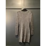 retrofete Mimi Rib Knit mini long sleeve metallic black silver blazer Dress M Size M Photo 6