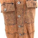 Aratta Silent Journey Coolness Floral Jacquard Sleeve Oversized Shacket Small Brown Photo 5