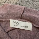 vintage savannah Light Pink Hooded V-Neck Long Sleeve Shirt-See Measurements Photo 3