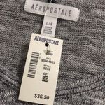 Aeropostale  large grey black sweater sheer arms Photo 5