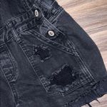 Hollister Low Rise Black Ripped Denim Overalls Photo 5