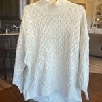 Wonderly Oversized Cream Mock Neck Sweater Roomy Womens Large Photo 5