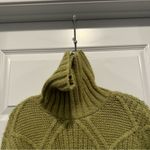 Caslon  Green Chunky Knit Turtleneck Pullover Sweater size S Photo 2