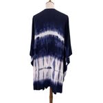 Fifteen Twenty  Navy Blue Tie Dye Rayon Kimono Cardigan Size Small Photo 5