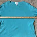 Pendleton  Turquoise Long Sleeve Crew Neck Cotton T Shirt Top XL Photo 2