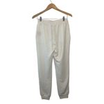 Badgley Mischka White Lounge Jogger Pants Embroidered Face Patch Size XS NWT Photo 1