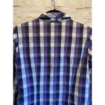 Merrell Button Blouse M purple plaid long sleeve Photo 2