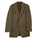 Vintage Shefford Brown Herringbone Tweed Wool Jacket Medium Oversized Retro Photo 4