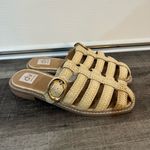 DOLCE VITA Fyona Raffia Buckle Mules Tan Size 7.5 Photo 1