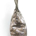 Coach Poppy Metallic Signature Logo Glam Tote Silver/Khaki Office Travel Classic Photo 2