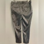 Chico's Silver Tone Diamond Print Jacquard Metallic Women’s Skinny Pants Photo 3