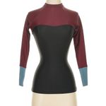 Like New Seea Hermosa Swim Shirt Rash Guard red twill Sz XS $140 Surf SPF Sun Black Photo 1