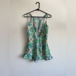 Mika & Gala NWT- Gra/Green Colorful Floral Romper Size 10 Photo 4