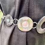 Chico's  Silver Chain Belt with blue & green accents Photo 6