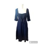 Maeve  by Anthropologie Juliet Navy Blue Corseted Dress Size 12 NWT Photo 3